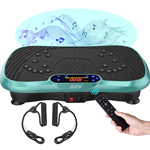 AXV Vibration Plate Fitness Platform Exercise Machine Vibrating Shaking Full Body Shaker Workout Vibrate Stand Shake Board Sport Gym for Weight Loss Fat Burner for Women Men