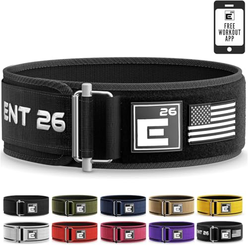 Element 26 Self-Locking Weight Lifting Belt - Premium Weightlifting Belt for Serious Functional Fitness and Olympic Lifting Athletes - Lifting Support for Men and Women - Deadlift Training Belt