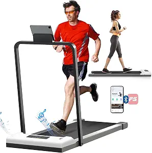 3HP Treadmill, 2 in 1 Under Desk Walking Pad Treadmill, Electric Compact Space Folding Treadmill for Home Office with Remote Control,Walking Pad Treadmill with Wider Running Belt