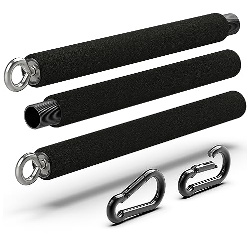 Portable Resistance Band Bar - Steel Resistance Bar for Resistance Bands - Resistance Bar for Working Out - Dual Cable Machine Bar - Straight Bar Cable Attachment - Adjustable from 38" to 26"