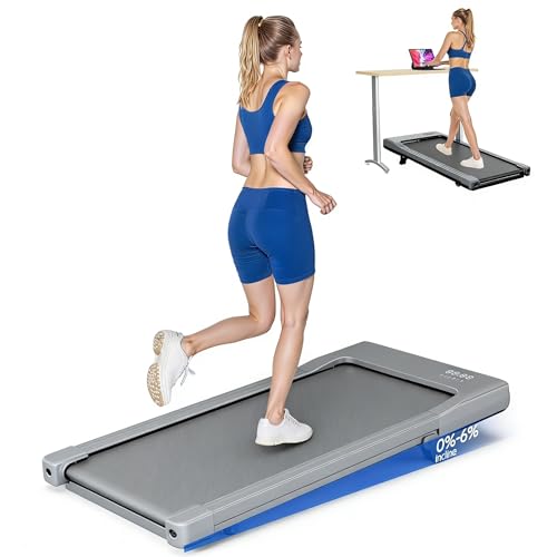 SupeRun Walking Pad, Under Desk Treadmill, 3 in 1 Portable Treadmill with Remote Control LED Display, 2.5 HP Quiet Walking Jogging Machine for Office Home Use, 300 Lbs Capacity