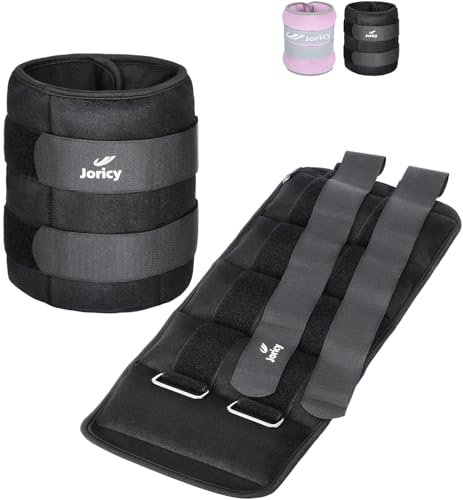 Ankle Weights A Pair of 20 LBS (10 lbs Each) Wrist Leg Arm Weights for Women Men with Adjustable Straps - JORICY
