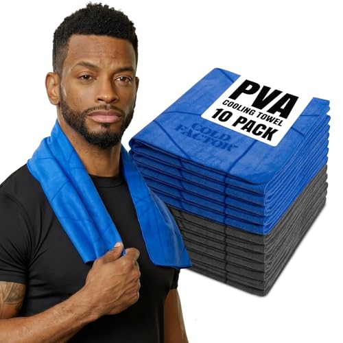 COLD FACTOR Cooling Towels for Sports, Cooling Neck Wraps  Cold Towel for Running, Workout & Outdoor Use, with UPF 50+-Soft, Machine Washable, Reusable Cooling Neck Towel, 13"x29.5"
