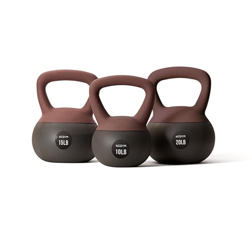 Soft Kettlebells with Cushioned Impact-Resistant Base and Anti-Slip, Wide-Grip Handle for Home Workouts, Weightlifting, and Full Body Strength Training