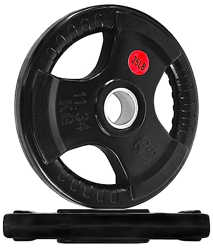 Olympic Cast Iron Plate for Strength Training and Weightlifting, Pairs, Sets or Set with Barbell, Multiple Sizes