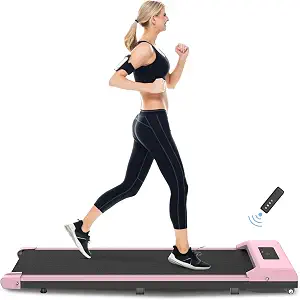 Walking Pad Under Desk Treadmill, Portable Treadmills Motorized Running Machine for Home, 6.2MPH, No Assembly Required, Remote Control, 265 LB Capacity