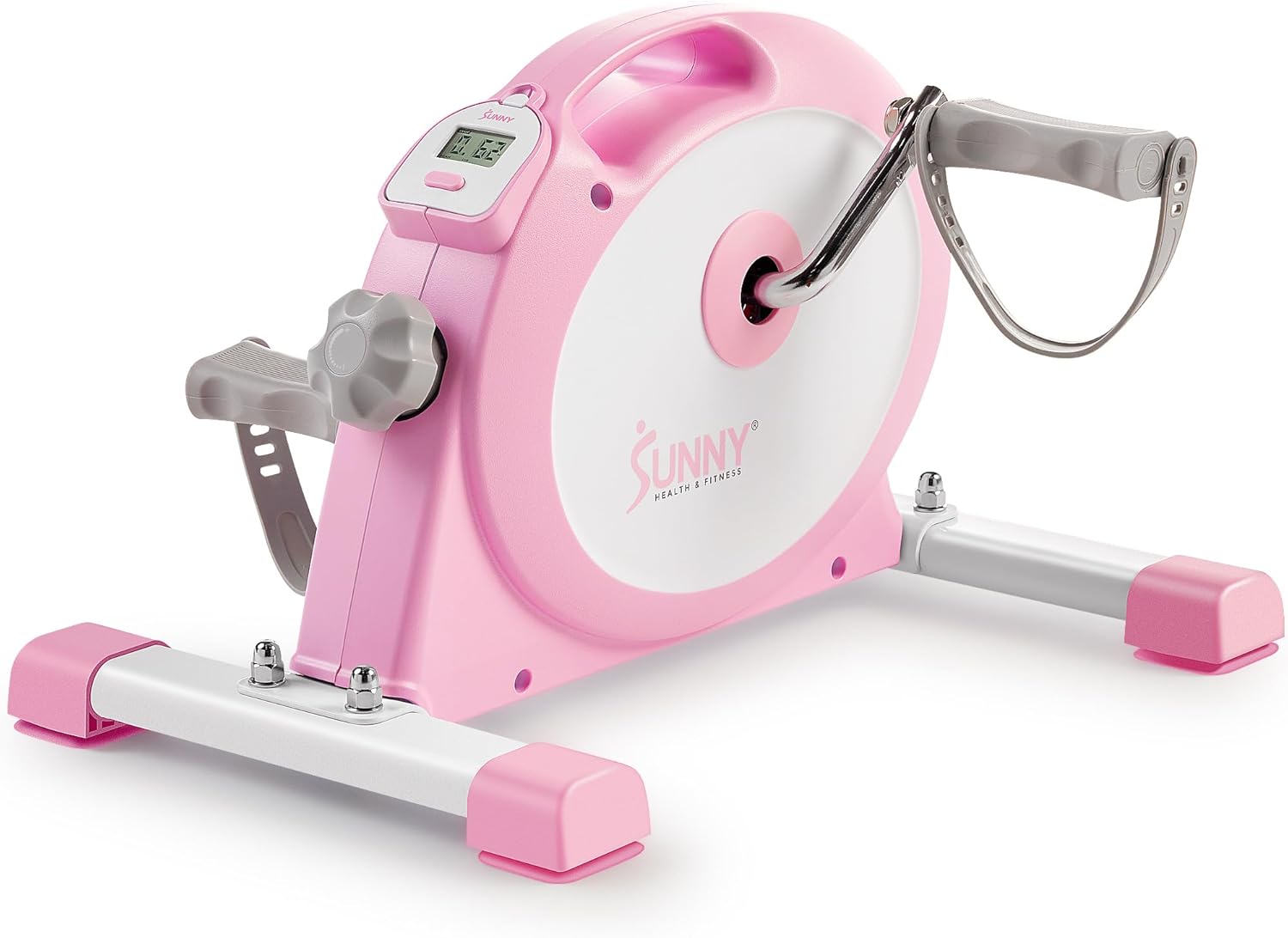 Sunny Health & Fitness Smart Under-Desk Bike Exerciser, Low-Impact Cardio Cycling Equipment for Home/Office, Mini Paddler for Arm/Leg Mobility Training, Free SunnyFit App Connect, Optional Motorized