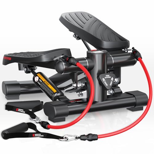 KeppiFitness Steppers for Exercise at Home, Stair Stepper with Resistance Bands for Home Cardio Exercise - FITSTEP Series