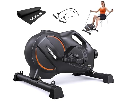 YOSUDA Under Desk Bike Pedal Exerciser - Magnetic Mini Exercise Bike for Arm/Leg Exercise, Desk Pedal Bike for Home/Office Workout