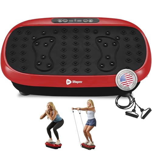 Lifepro Vibration Plate Exercise Machine with Magnetic Acupoints - Full Body Vibration Platform for Beginners and Recovery - Ideal Lymphatic Drainage Massager for Muscle Toning and Overall Fitness