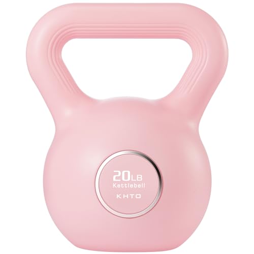 KHTO Kettlebells Fitness Exercise-Pink Strength Training Kettlebell Sets,Dumbbell Weights for Home Gym Equipment