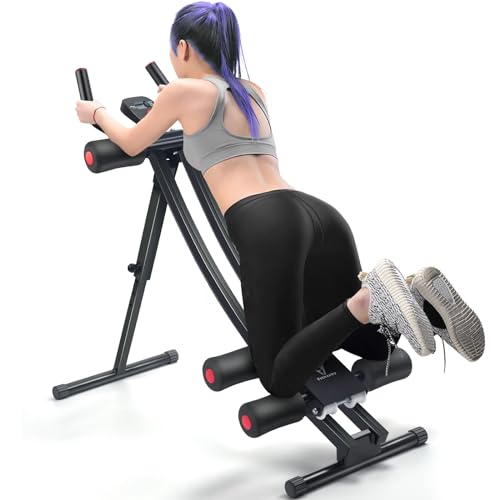 Abdominal Trainers, Adjustable AB Machine at Home or Gym for Core Strength Training, Ab Cruncher Foldable Fitness Gear for Men and Women Exercise &Workout