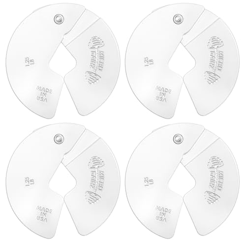 Micro Gainz Dumbbell Fractional 1.25lb Weight Plate, Ideal for Micro Loading, (Choose Color) 4 Piece Fractional Weight Plates, Designed for Dumbbell Training, Made In USA