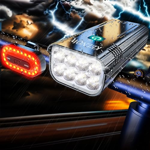 KELNOW Bike Lights (8 LED, 10000mAh)