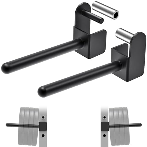 Kipika Weight Plate Holder for 2x2 and 3x3 Power Rack - Attachment for Storage - Fits Standard 1-inch or Olympic 2-inch Plates - Set of 2