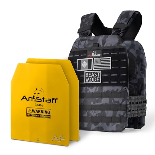 Amstaff Tactical Weighted Vest - Adjustable Weight Vests - Versatile Wearable Vest for Fitness Workouts, Strength and Endurance Training, Running