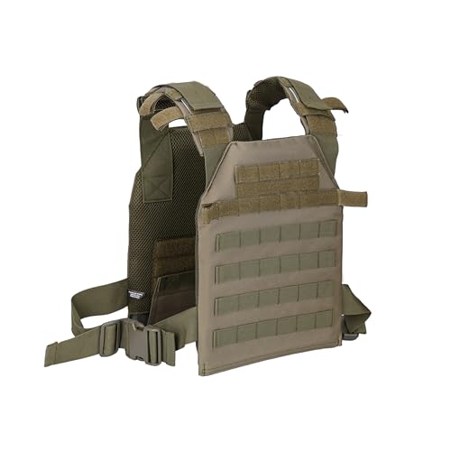 Greencity Weight Vest Adjustable Strength and Endurance Training, Tactical Vest Quick Release with Molle System, Fitness Workouts, Running