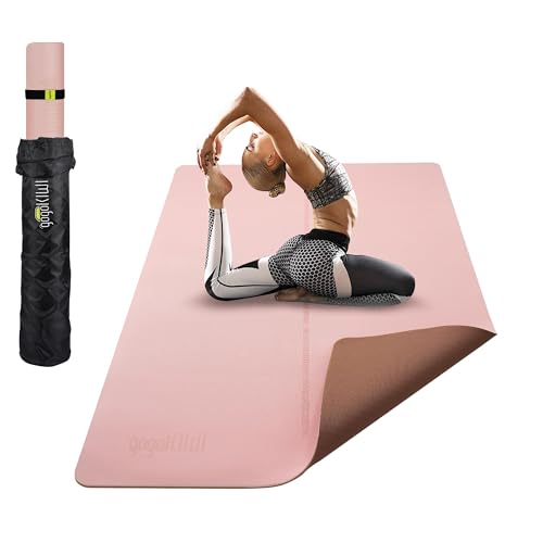 Large Yoga Mat (6'x4')  1/4" & 1/2" Thick Exercise Mats for Home Workout, Extra Wide Workout Mats for Home Gym, Yoga, Pilates, Stretching, Floor & More
