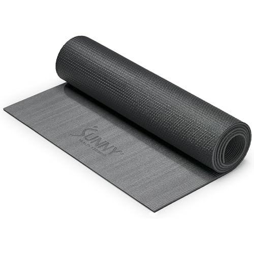 Sunny Health & Fitness Non-Slip Yoga Mat  Durable, Anti-Tear, Lightweight, Cushioned Support for Yoga, Pilates, Stretching Exercises, Meditation and Floor Workouts | Multiple Sizes & Colors