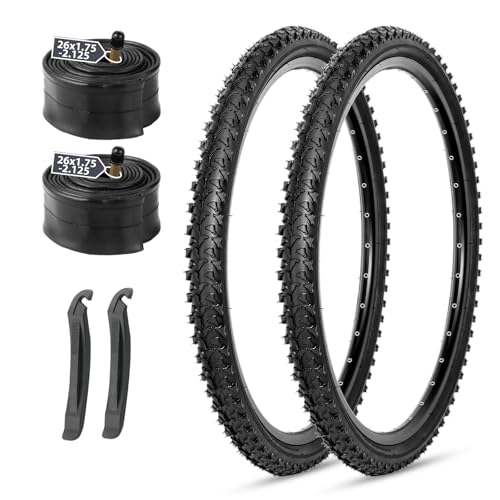 MOHEGIA Mountain Bike Replacement Tire: 26x1.95/26x2.125 inch Folding Bicycle Tire for MTB Dirt Offroad Cycling