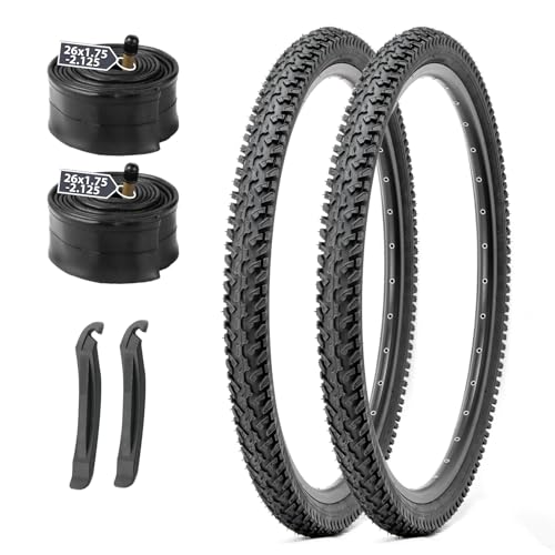 MOHEGIA Mountain Bike Replacement Tire: 26x1.95/26x2.125 inch Folding Bicycle Tire for MTB Dirt Offroad Cycling