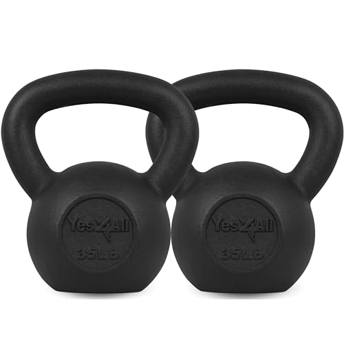Yes4All Cast Iron Kettlebell 35 lb