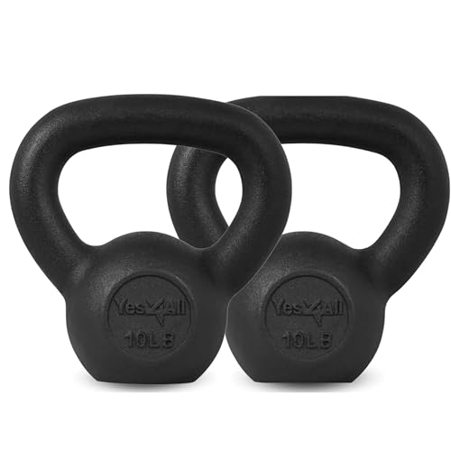 Yes4All 5-80 lbs Cast Iron Kettlebell