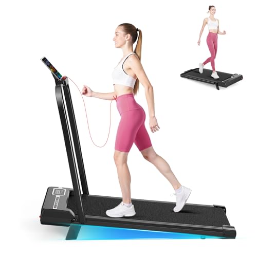 Walking Pad Treadmill, Under Desk Treadmill for Home & Office, Wide Running Belt, Remote Control, Installation Free, Easy to Move, 300 LB Capacity