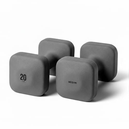 WeGym SafeGrip Dumbbells, Anti-Slip, Anti-Roll, Thick Handles, Free Weights, Square Dumbbells for Secure Workouts at Home, Weightlifting, and Personal Training