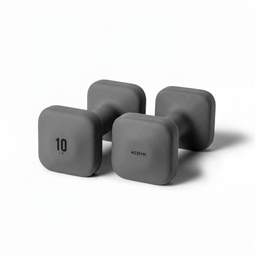 WeGym SafeGrip Dumbbells, Anti-Slip, Anti-Roll, Thick Handles, Free Weights, Square Dumbbells for Secure Workouts at Home, Weightlifting, and Personal Training