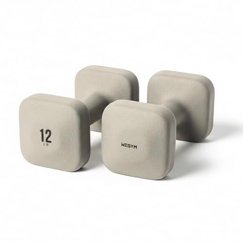 WeGym SafeGrip Dumbbells, Anti-Slip, Anti-Roll, Thick Handles, Free Weights, Square Dumbbells for Secure Workouts at Home, Weightlifting, and Personal Training