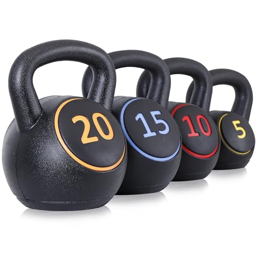 F2C 4-Piece HDPE Coated Kettlebell Set