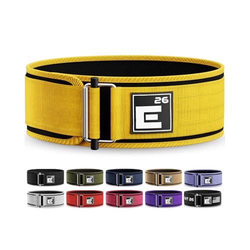 Element 26 Self-Locking Weight Lifting Belt - Premium Weightlifting Belt for Serious Functional Fitness and Olympic Lifting Athletes - Lifting Support for Men and Women - Deadlift Training Belt
