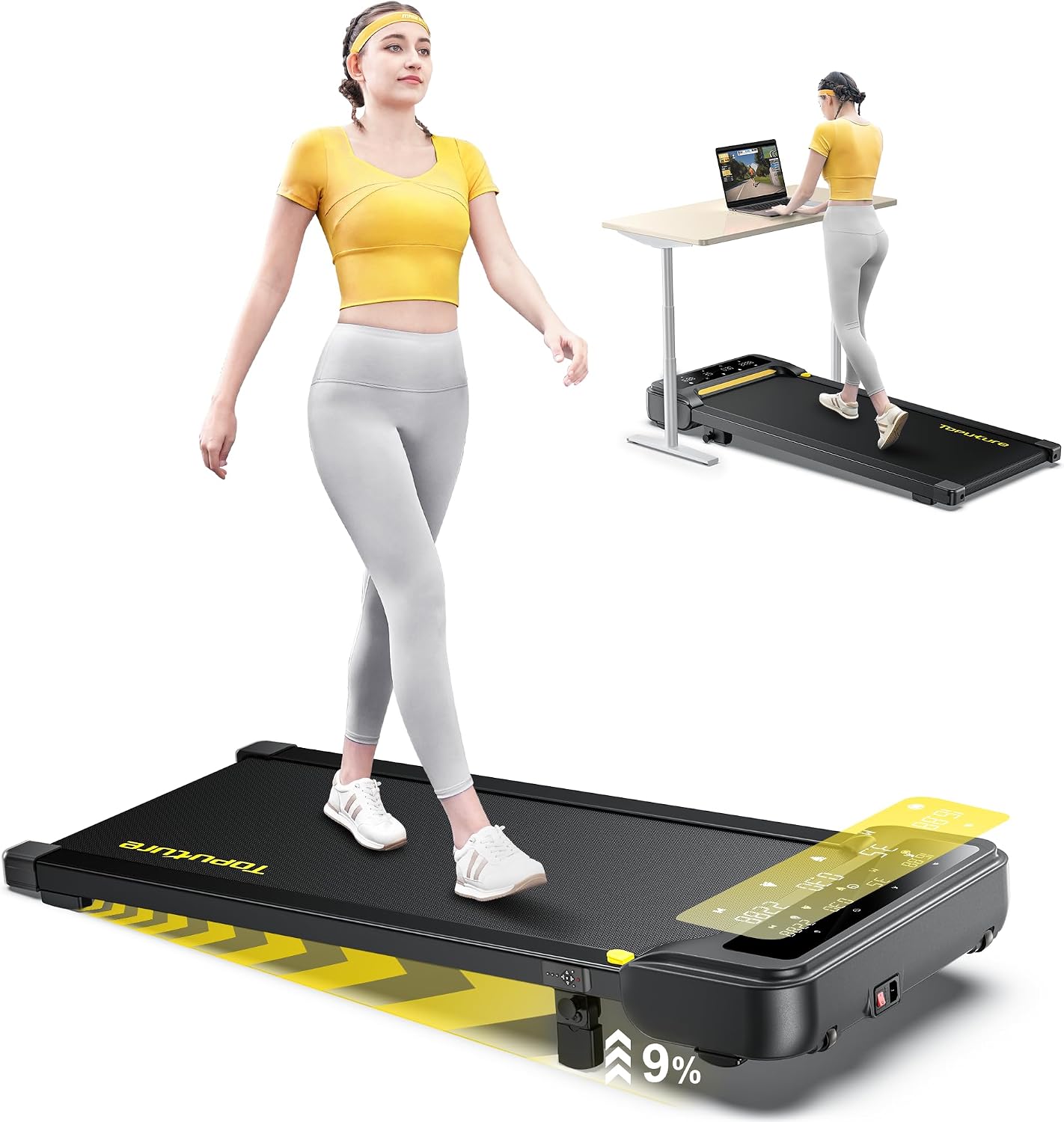 TOPUTURE Walking Pad with Incline
