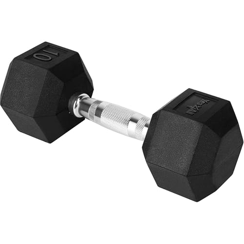 Yes4All Chrome Grip Encased Hex Dumbbells (rubber-coated)