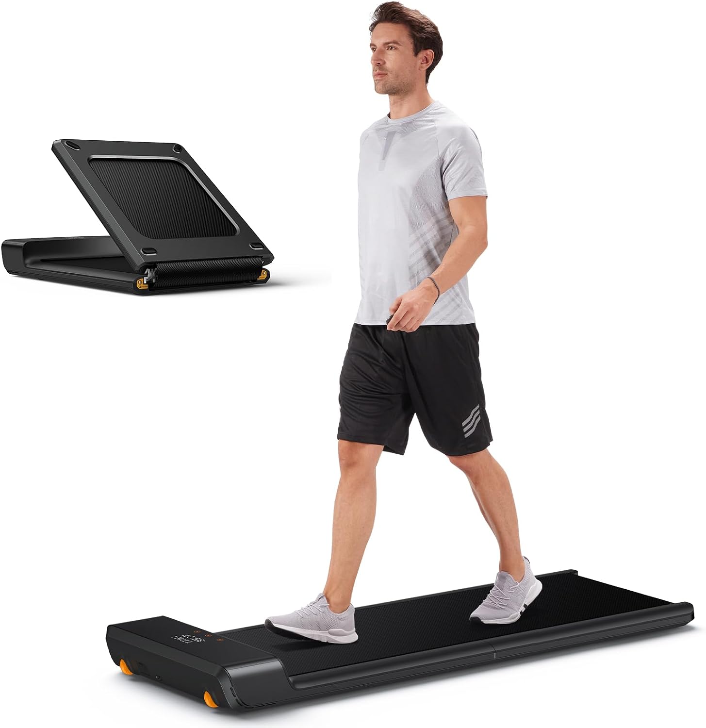 WALKINGPAD Dual-fold Walking Pad Treadmill for Home Office, Under Desk Treadmill with Adaptive Speed Control, Compact Walking Pad for Small Space, No Assembly Required