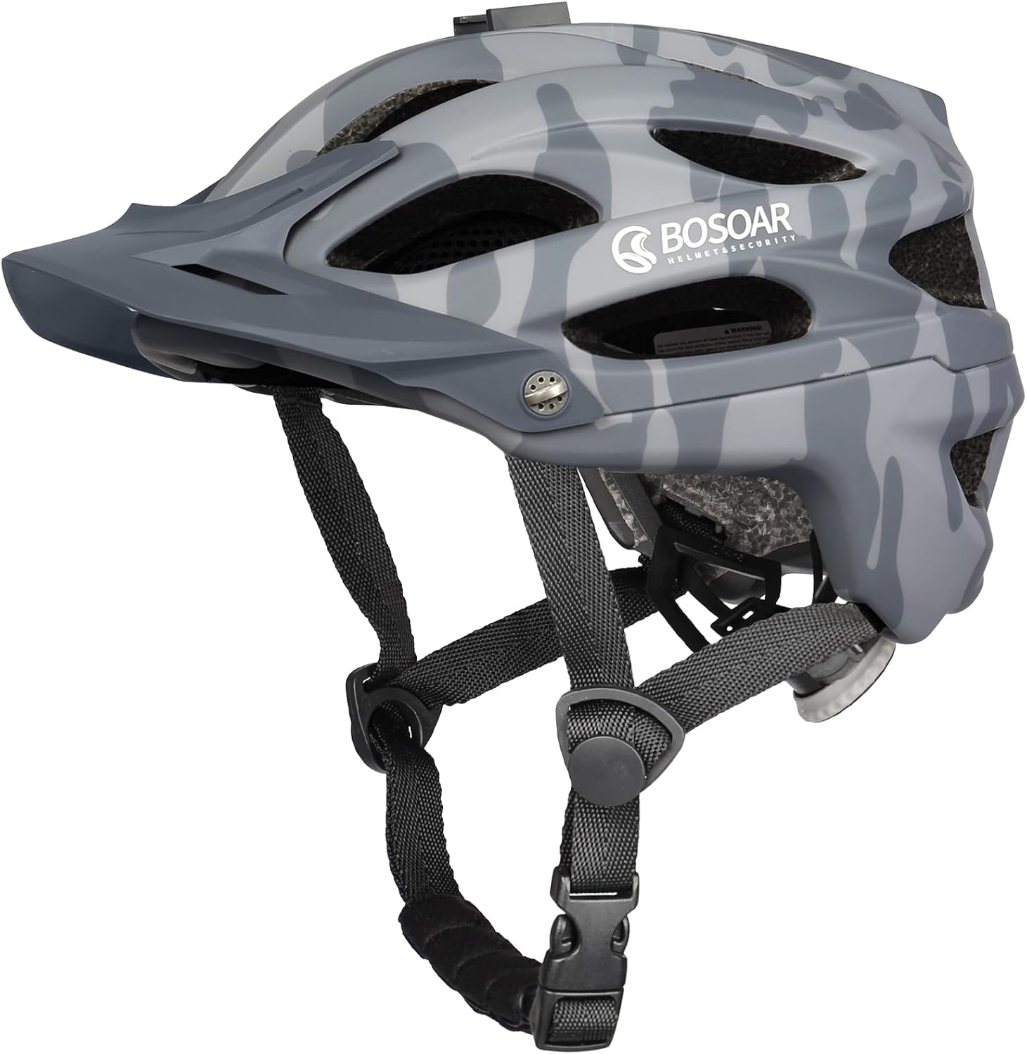 Mountain Bike Helmet,Adult Cycling Helmet with Camera Mount and Detachable Visor for Men Women Youth,Suggested Fit 55-61 Cm