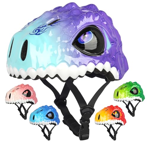 Toddler Kids Bike Helmet,3D Dinosaur Helmets for Boys Girls Infant/Baby to Children 1/2/3/4/5/6/7/8 Years Old Lightweight Adjustable Multi-Sports Bicycle Scooter Skateboard Skating Cycling