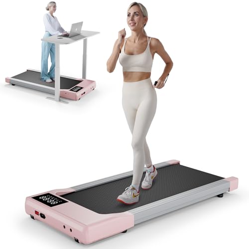 Walking Pad Treadmills for Home Office, Under Desk Walk Mat with APP and Remote Control, 3 in 1 Portable Exercise Equipment, Compact Jogging Running Machine for Small Space, 250 Lbs Capacity