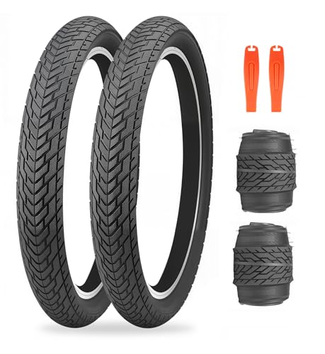 ZUKKA 20 x 2.35 Bike Tire 1/2 Pack 20 inch x 2.35 BMX Bike Tire Folding Replacement Tire for MTB Mountain Bike, BMX Bicycle Commuter Bike