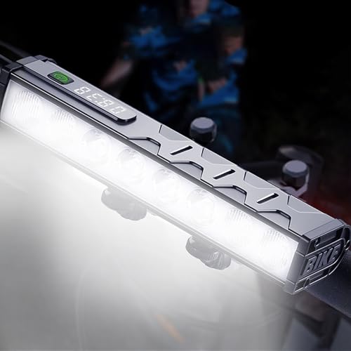 Bike Lights, 17 LED 4000 Lumen Bicycle Light with 4 Modes, 10000mAh USB Rechargeable Bike Light, Bike Headlight with Digital Power Display, Wide Beam Bike Lights for Night Riding