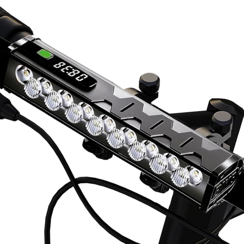 Bike Lights, 17 LED 4000 Lumen Bicycle Light with 4 Modes, 10000mAh USB Rechargeable Bike Light, Bike Headlight with Digital Power Display, Wide Beam Bike Lights for Night Riding