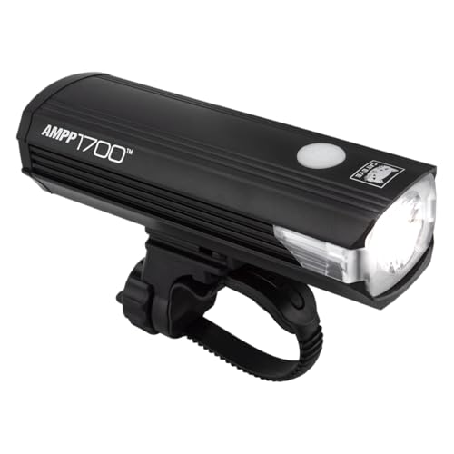 CATEYE AMPP USB Rechargeable Bike Light  High Visibility Super Bright OptiCubeTM Headlight for Commuters, Road Cyclists & Mountain Bikers, Day & Night Riding Modes, IPX4 Waterproof, Tough & Durable