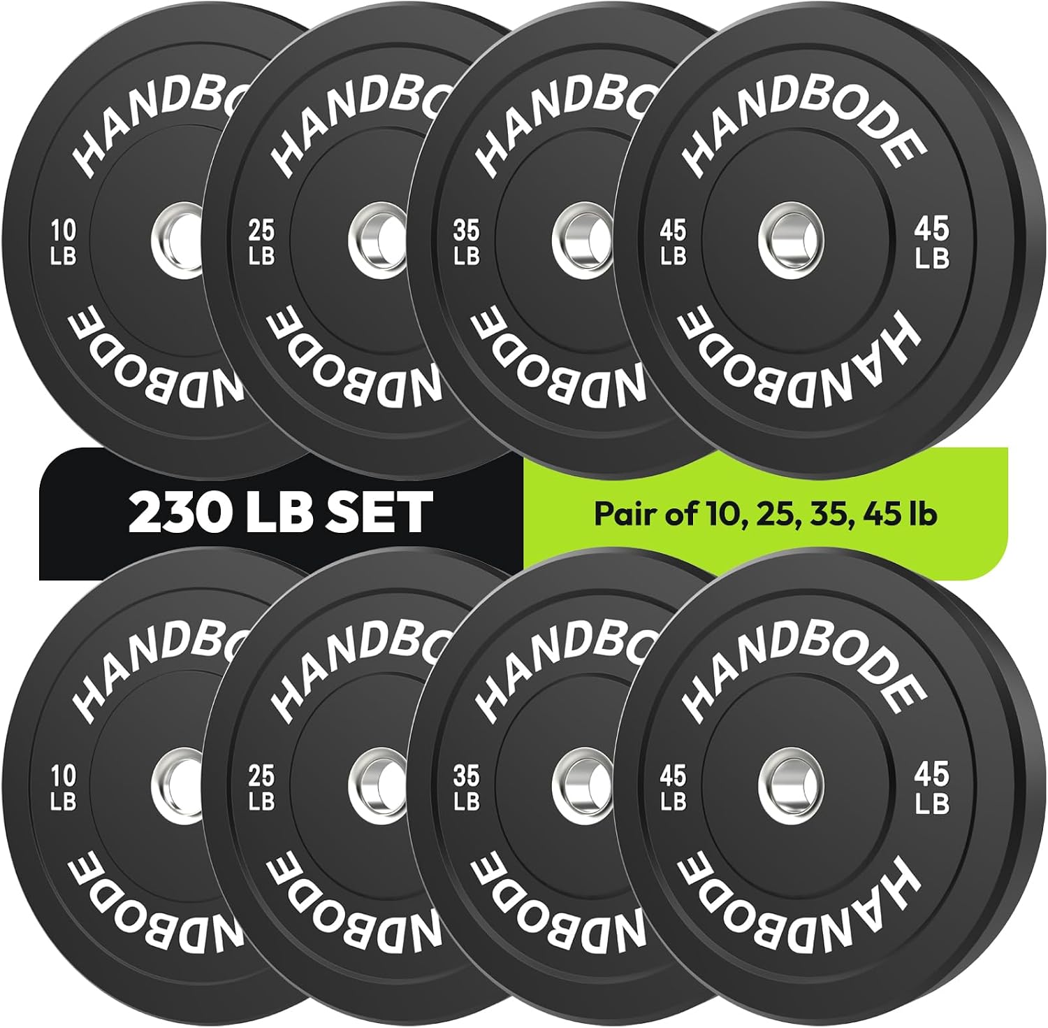 HANDBODE Bumper Plates (10–45 lb)