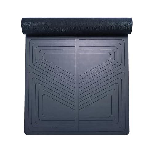 agoy Pro+ Warrior - Premium Non-Slip Yoga Mat  Eco-Conscious Design - PU Mat With Wet/Dry Grip+ - Focus Alignment - Lazer-Etched Technology - A Portable Standard Size Mat for All Styles of Yoga