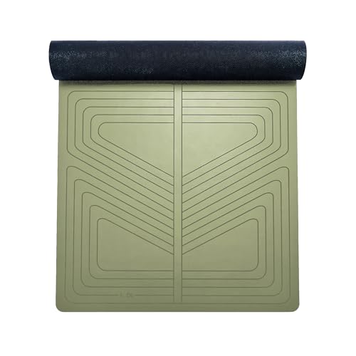 agoy Pro+ Warrior - Premium Non-Slip Yoga Mat  Eco-Conscious Design - PU Mat With Wet/Dry Grip+ - Focus Alignment - Lazer-Etched Technology - A Portable Standard Size Mat for All Styles of Yoga