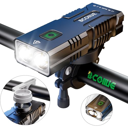 Bike Lights for Night Riding, Super Lumen 360 Rotatable 10000 Lumen Bike Headlight, 1200 Lumen Larger Wide Angle 3000 mAh Bicycle Lights Front and Rear