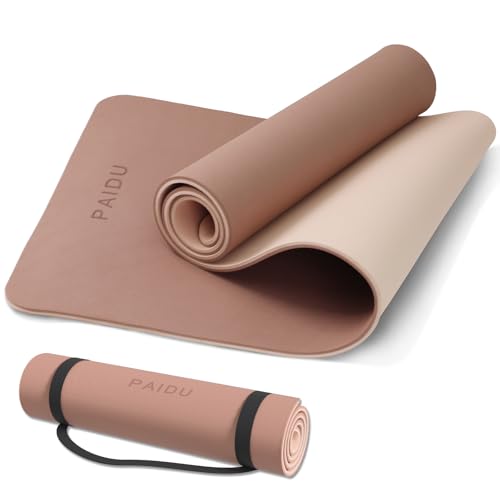 Yoga Mat Non Slip Anti-tear,extra thick-2/5 inch(10MM)High Resiliency Professional POE Yoga Mats for Women Men Kids,72"x24"inch,Workout, Yoga, Pilates and Floor Exercise, with Carrier Strap