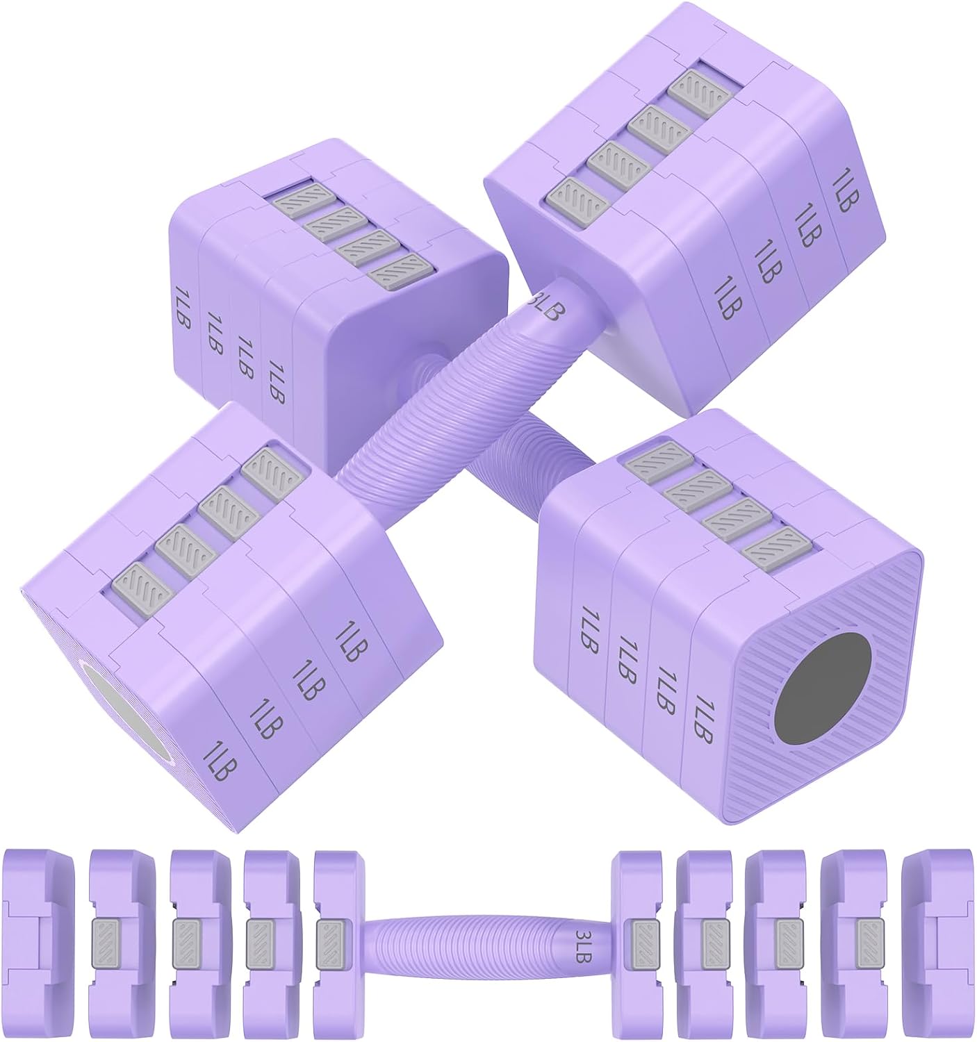 RINREA 5-in-1 Compact Dumbbells