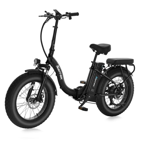 Fat Tire Folding Electric Bike, 48V & 624Wh Lithium Removable Battery, Peak 1100W Brushless Motor, Max Speed 28Mph, M5 Large LCD Display, Suspension, Step-Over/Thru Frame